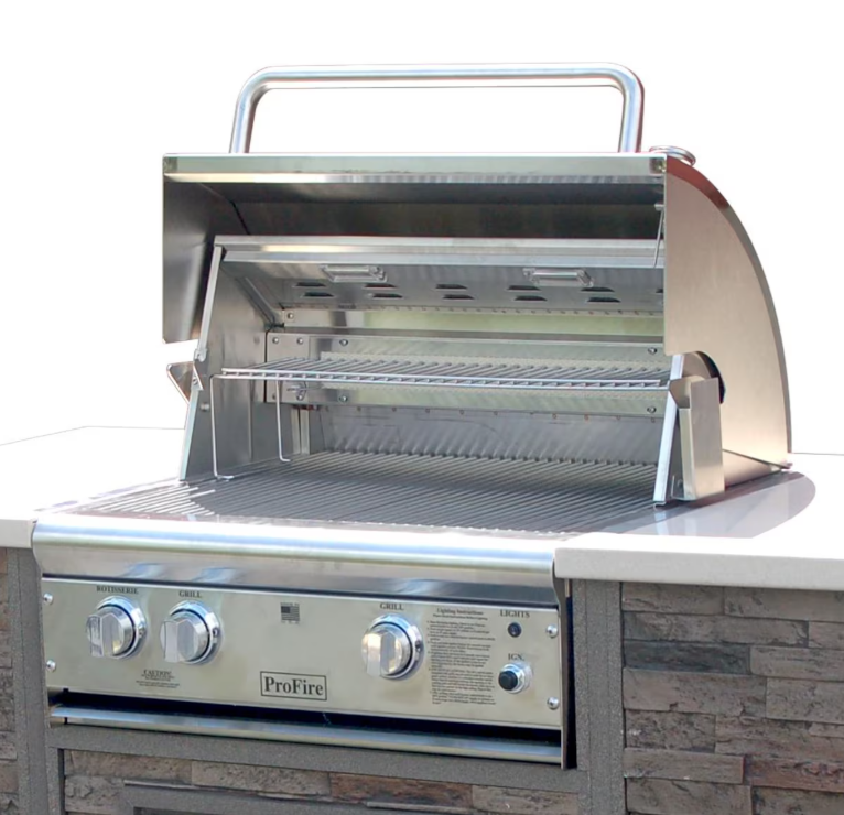 ProFire Deluxe - 27" 44,000 BTU Grill with 11,500 BTU Rear Broiler and Rotisserie, (Overall Dimensions 27W x 10H x 24 1/2D) w/SearMagic
