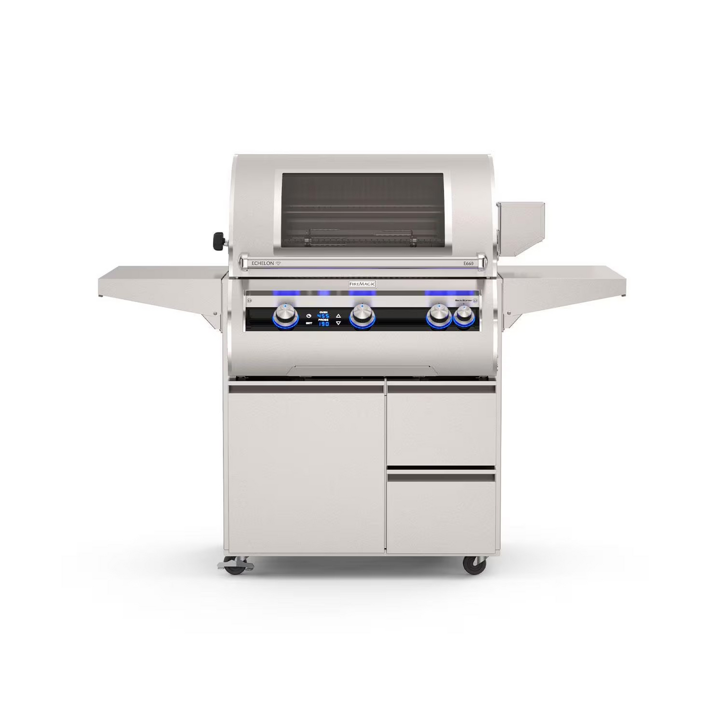 Fire Magic Echelon Diamond E790 36" Grill with Analog Thermometer & Flush Mounted Single Side Burner Propane IR Magic Window