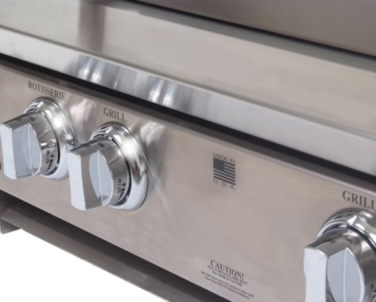 ProFire Professional - 27" 44,000 BTU Grill with 11,500 BTU Rear Broiler and Rotisserie, 525 Sq. In. Cooking Area (Overall Dimensions 27W x 10H x 24 1/2D)
