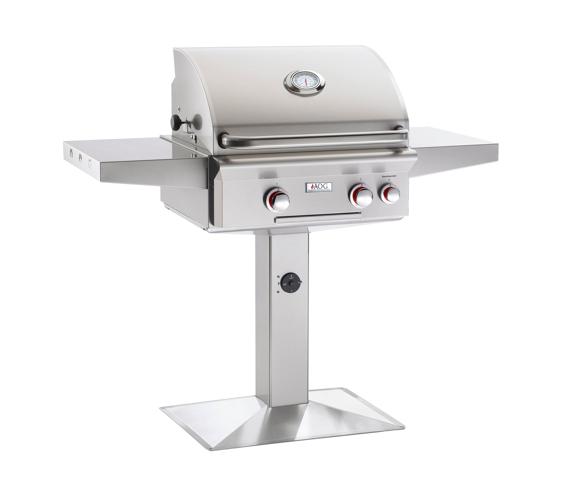 AOG T-Series 24" 2 Burner, Rotisserie, On Pedestal, Natural Gas Grill