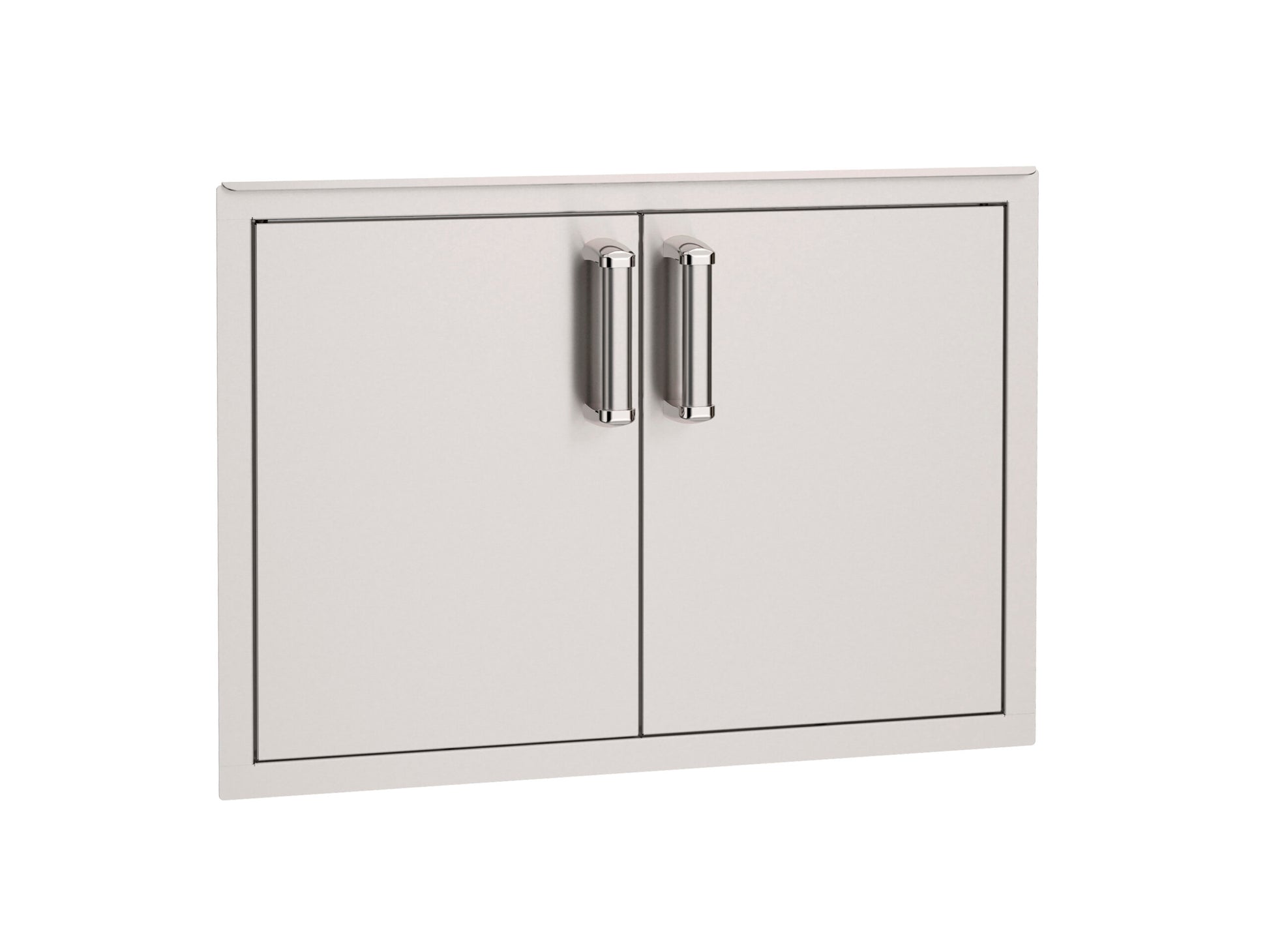 Stainless steel outdoor kitchen cabinet with two doors and handles with Soft Close